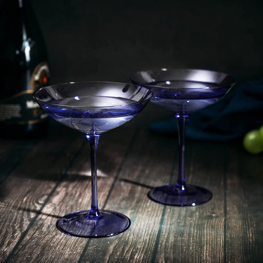 Champagne Coupes 12oz by The Wine Savant - (2, Lavender)