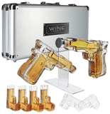 Pistol Whiskey Gun Decanter & Pistol Shot Glasses Set