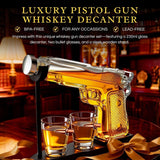 Whiskey Gun Decanter Set + 2 Bullet Glasses