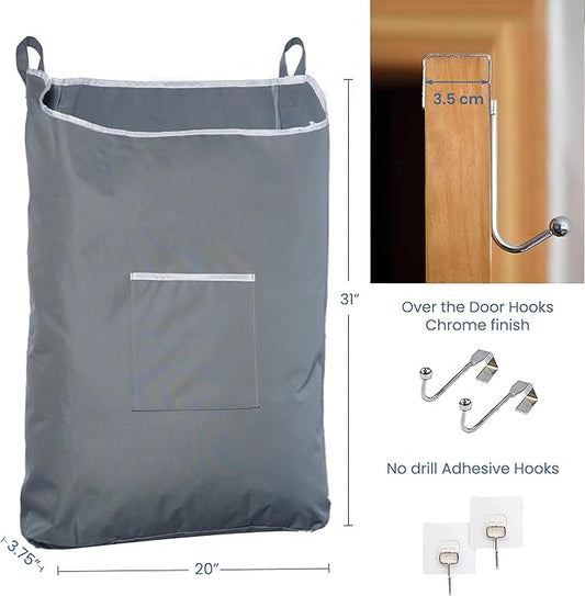 Door Hanging Laundry Bag - Grey - XL