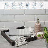Gray Turkish Cotton Kitchen Towels Set of 2, 18"x40"