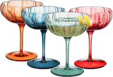 Khen Flower Modern Wavy Glass Coupes Martini