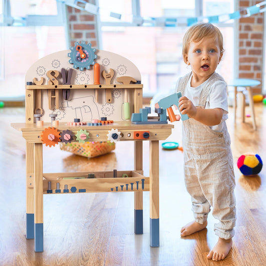 ROBUD Toy Workbench Tool Bench Set for Kids