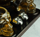 Skull Skeleton Wine & Whiskey Globe Decanter Set 850 mL