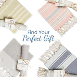 Gray Turkish Cotton Kitchen Towels Set of 2, 18"x40"