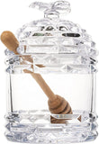 Crystal Bee Honey Dish Jar, Gift 6"