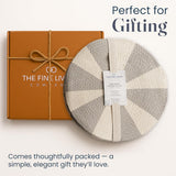 Grey Pinwheel Braided Cotton Placemat Set of 6