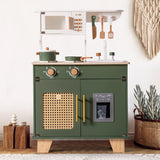ROBUD Wooden Kids Play Kitchen Set - Vintage Green