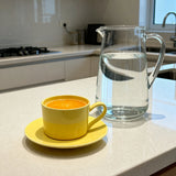 8oz Ceramic Cappuccino Mug & Saucer Coffee Set