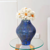 Zynsky Art Glass in Deep Azure Blue- Short