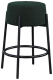 Avalon Contemporary Counter Stool with Matte Black Iron Frame – Stylish Addition for Modern Homes