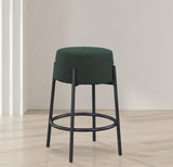 Avalon Contemporary Counter Stool with Matte Black Iron Frame – Stylish Addition for Modern Homes