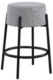 Avalon Contemporary Counter Stool with Matte Black Iron Frame – Stylish Addition for Modern Homes