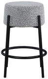 Avalon Contemporary Counter Stool with Matte Black Iron Frame – Stylish Addition for Modern Homes