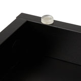 3 Drawer Nightstand, Large Bedside Table with Golden Round