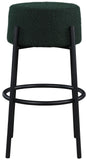 Avalon Contemporary Bar Stool with Matte Black Iron Frame - Stylish Addition for Modern Homes