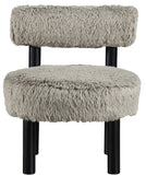 Ambre - Vegan Shearling Fabric Upholstered Accent Chair - Taupe