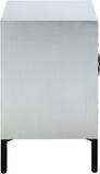 Glitz Glamorous Contemporary Side Table with Starburst Design and Matte Black Hardware Accent