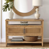 2 Door Storage Console Table, Honey*