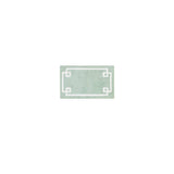 Wholesale High Pile Bordered Bathroom Rug, Seafoam Green