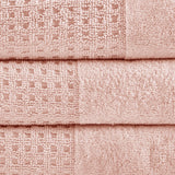 Spa Waffle 6-Piece Bath Towel Set [Certified], Pink