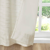Metallic Printed Poly Velvet Window Panel Pair, White/Gold