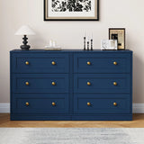 3 Drawer Nightstand, Large Bedside Table with Golden Round