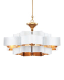 Grand Lotus Large White Chandelier