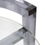 Smoked Acrylic Bar Cart