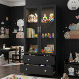 64'' Tall Display Cabinet with Acrylic Doors and Led Lights