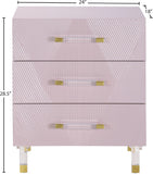 Anastasia Acrylic Contemporary Side Table - Stylish Three-Drawer Organizer for Modern Bedrooms