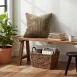 20 x 20 Angora Moss Pillow - Down Insert
