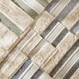 Woven Textured Stripe Bath Rug, Navy