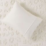 Clipped Chenille Textured Animal Duvet Cover Set, Off-White