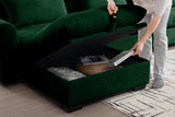 PERTH 122" 3-Seater Sofa with 1 ottoman