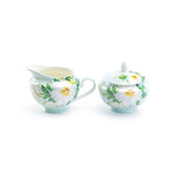 Gracie Bone China Magnolia Sugar & Creamer Set