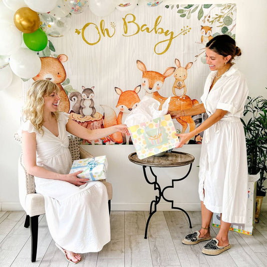 Woodland Baby Shower Photo Backdrop for Parties