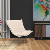 Scroll Puff Chair Titanium- Barbet Natural/Natural