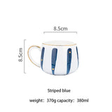 370ml Nordic Ceramic Coffee Tea Mug With Gold Rim