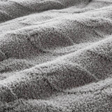 Cable Knit Chenille in Sherpa Reverse Comforter Set, Gray