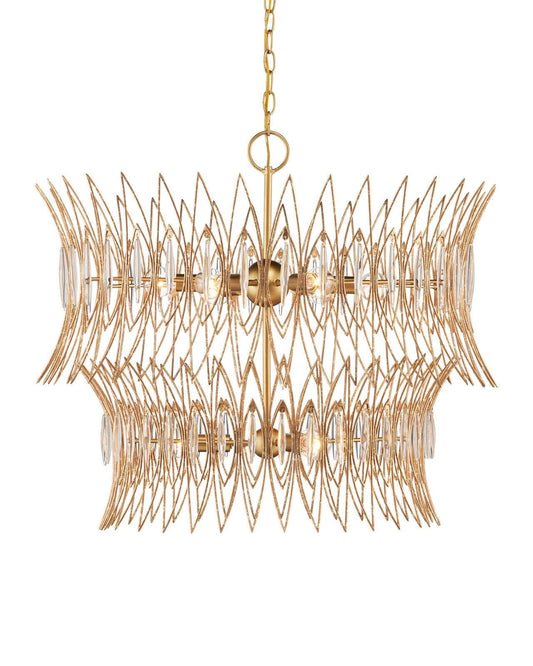 Marquise Medium Gold Chandelier