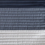 Color Block Silky Shower Curtain, Navy Blue