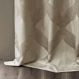 Ogee (Max Blackout) Window Curtain, Taupe