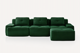 CORDELIA 117" 3-Seater Sofa with 1 Ottoman