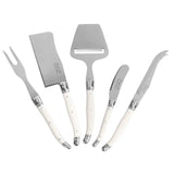 5-Piece Laguiole Cheese Knife & Slicer Set Faux Ivory Handle
