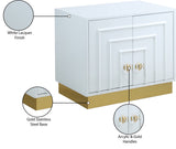 Cosmopolitan Acrylic Contemporary Side Table with Gold Stainless Steel Base for Chic Room Decor