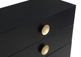 Zayne Contemporary Engineered Wood Chest with Gold Accents for Modern Home Décor and Style