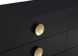 Zayne Engineered Wood Contemporary Dresser with Elegant Gold Accents for Modern Home Décor