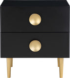 Zayne Contemporary Night Stand with Brushed Gold Legs – Elevate Your Modern Décor Effortlessly