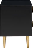 Zayne Contemporary Night Stand with Brushed Gold Legs – Elevate Your Modern Décor Effortlessly